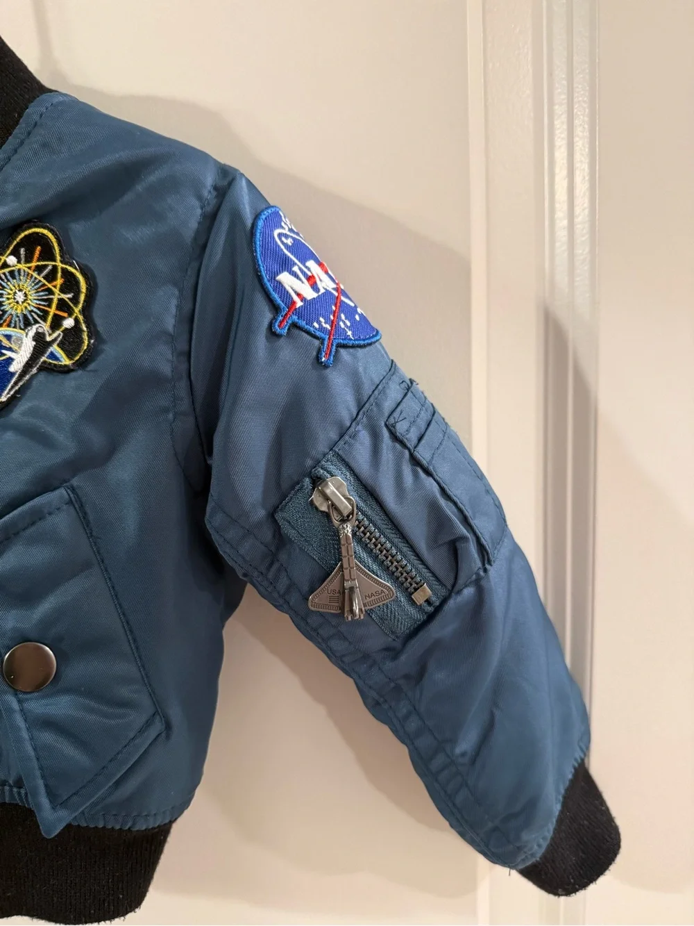 Up and Away Baby Boy Girl Blue Bomber Space Shuttle Junior Astronaut Jacket 12mo